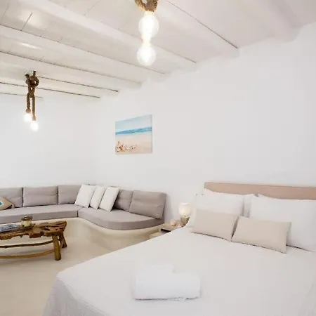 Romantic Mykonian Oasis With Jacuzzi & Sea View شقة