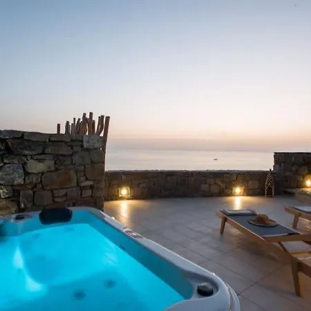 شقة Romantic Mykonian Oasis With Jacuzzi & Sea View Houlakia (Mykonos)