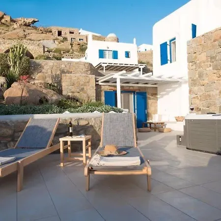 شقة Romantic Mykonian Oasis With Jacuzzi & Sea View *